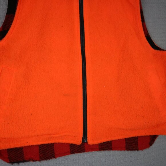 Codet Canada Red Flannel Thick Reversible Vest Vintage - Picture 8 of 8